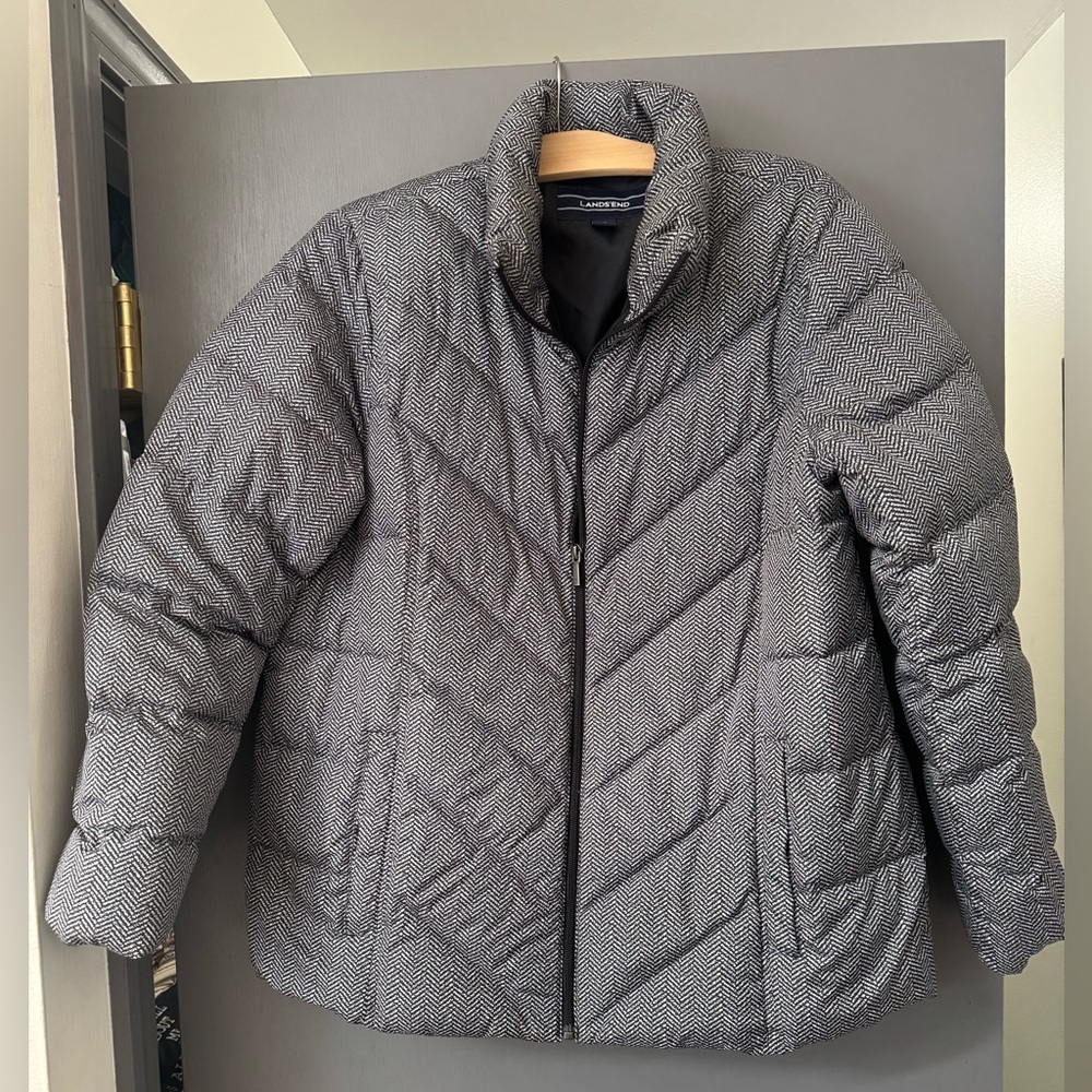 Lands' End Gray Puffer Jacket